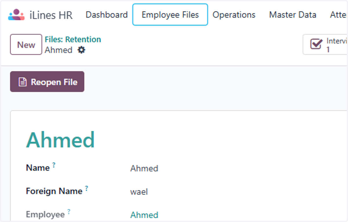 Click on Employee Files