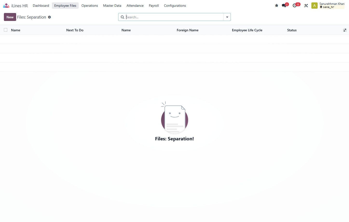 Click on Employee Files