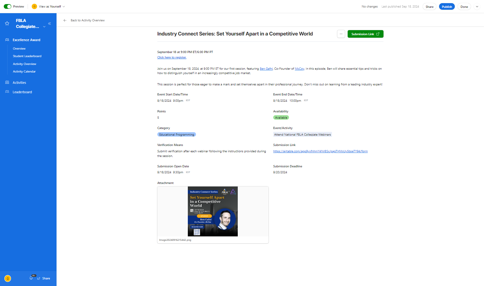 You'll find relevant information to that activity including registration instructions (when appropriate), as well as instructions for submitting your verification to earn points.