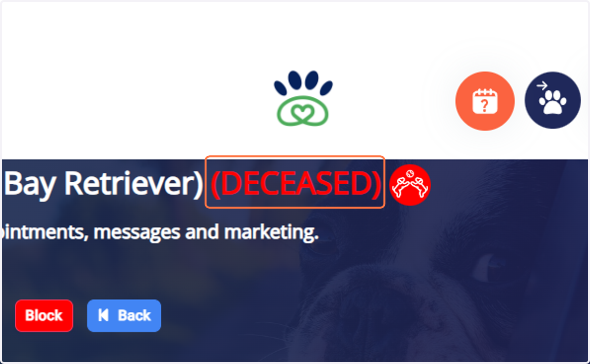 Click on (DECEASED)