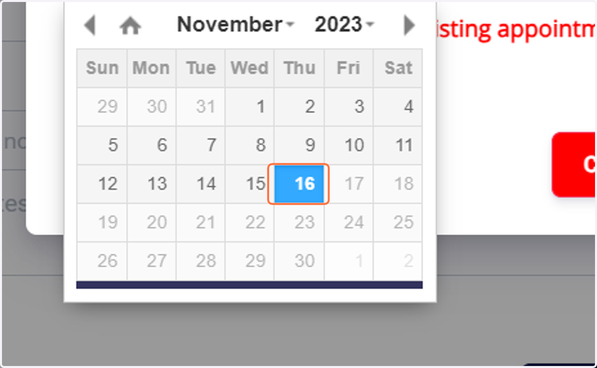 Click on 16