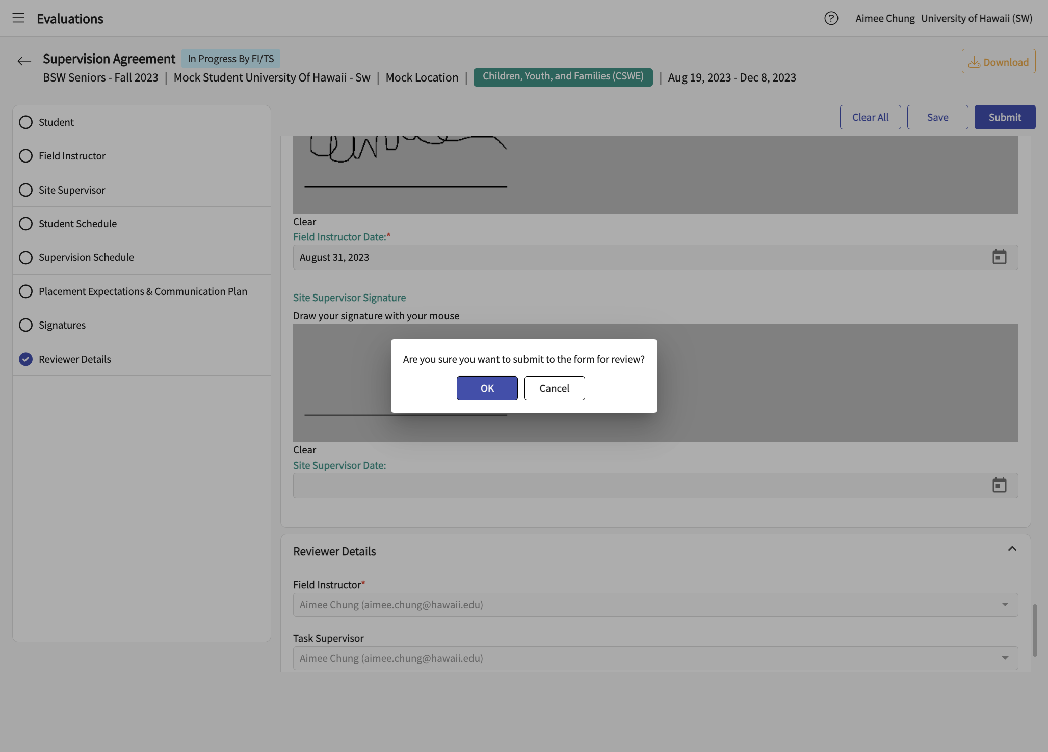 Click on Ok on the pop-up.