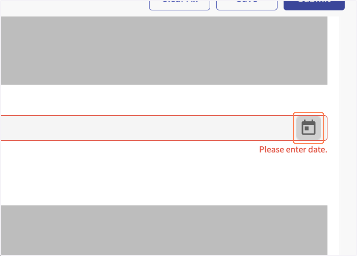 Click to Open the calendar to select signature date.