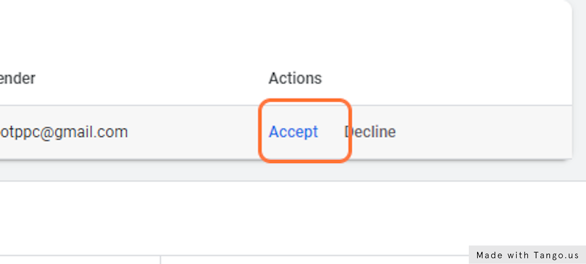Click on Accept