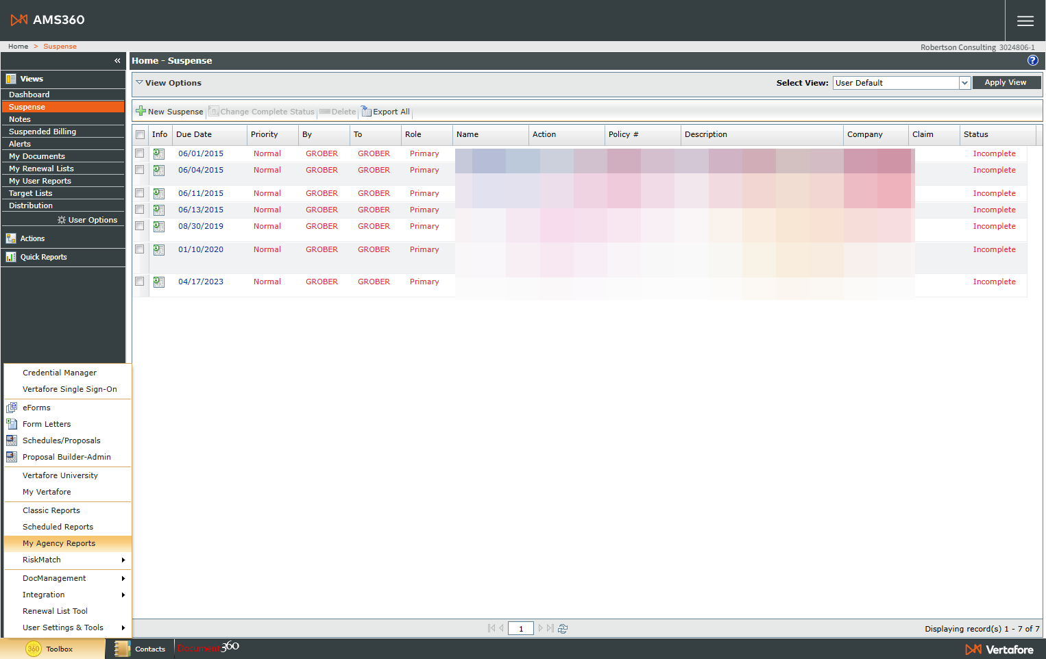 Select My Agency Reports