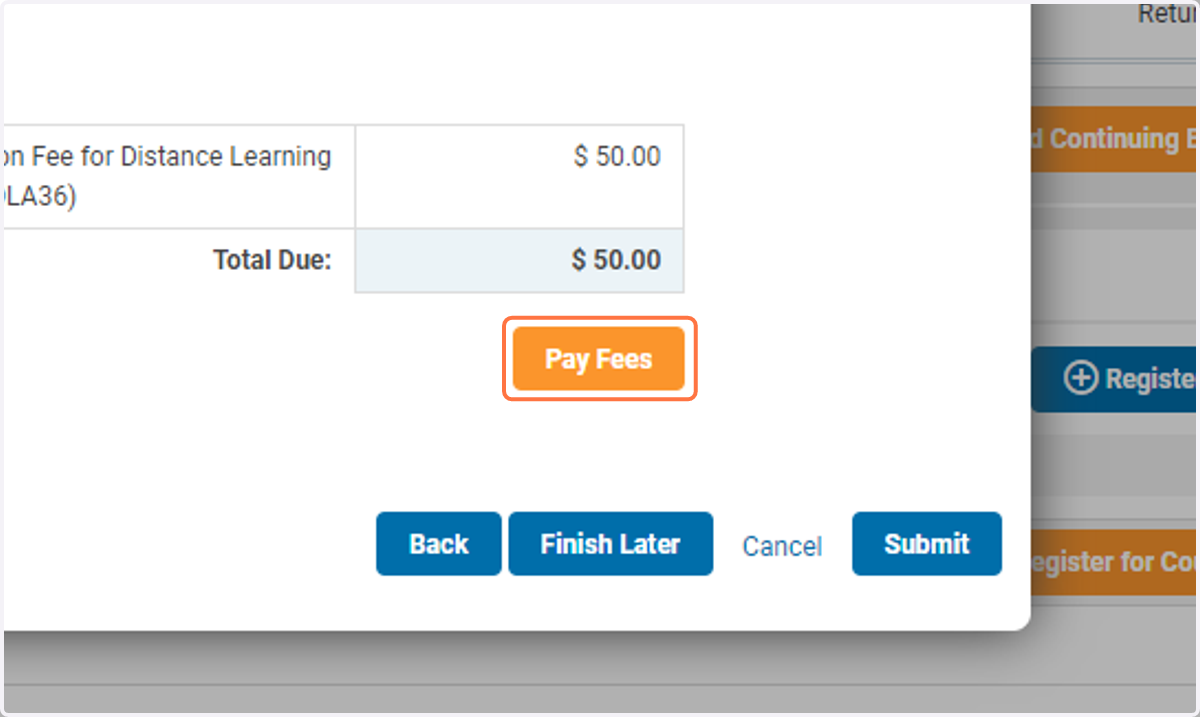 Click on Pay Fees