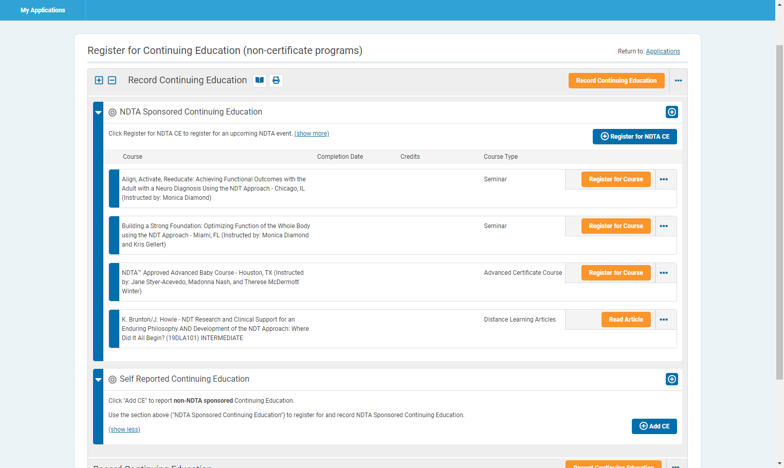 The course will now be in your CE bank