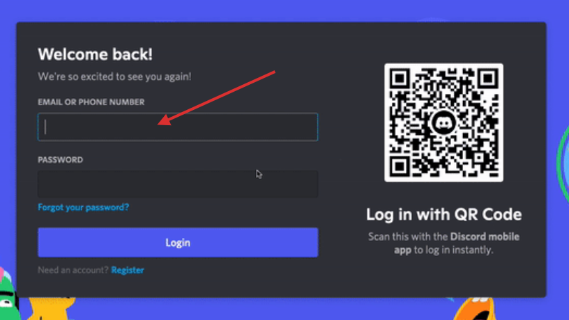 Login with your brand new account!