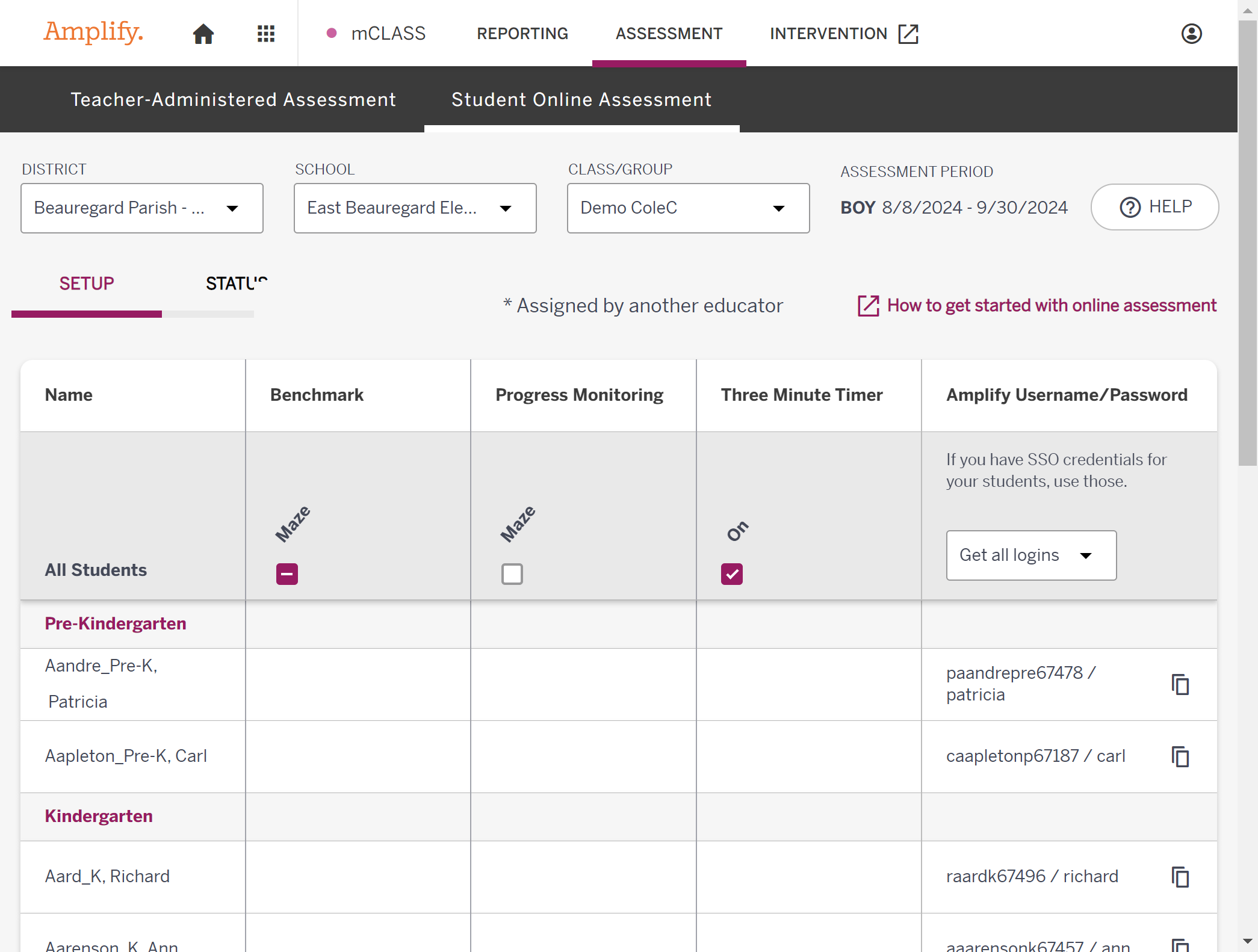 Click on Get all logins
