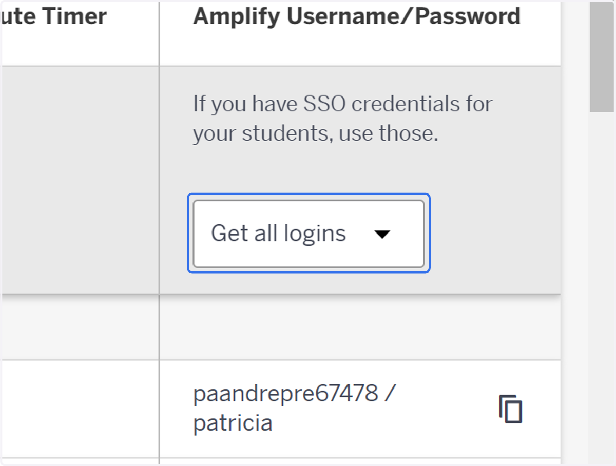 Click on Get all logins