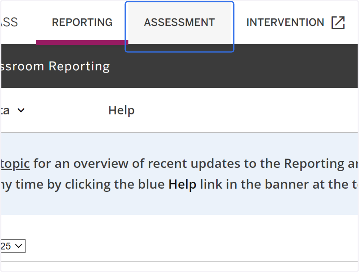 Click on ASSESSMENT