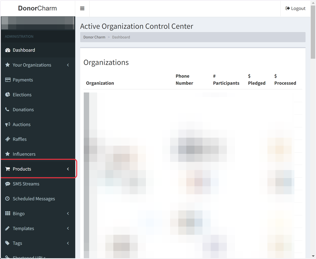 Upon successful login, you will land on your Dashboard. Look for the option named 'Products' in the navigation menu and click on it.