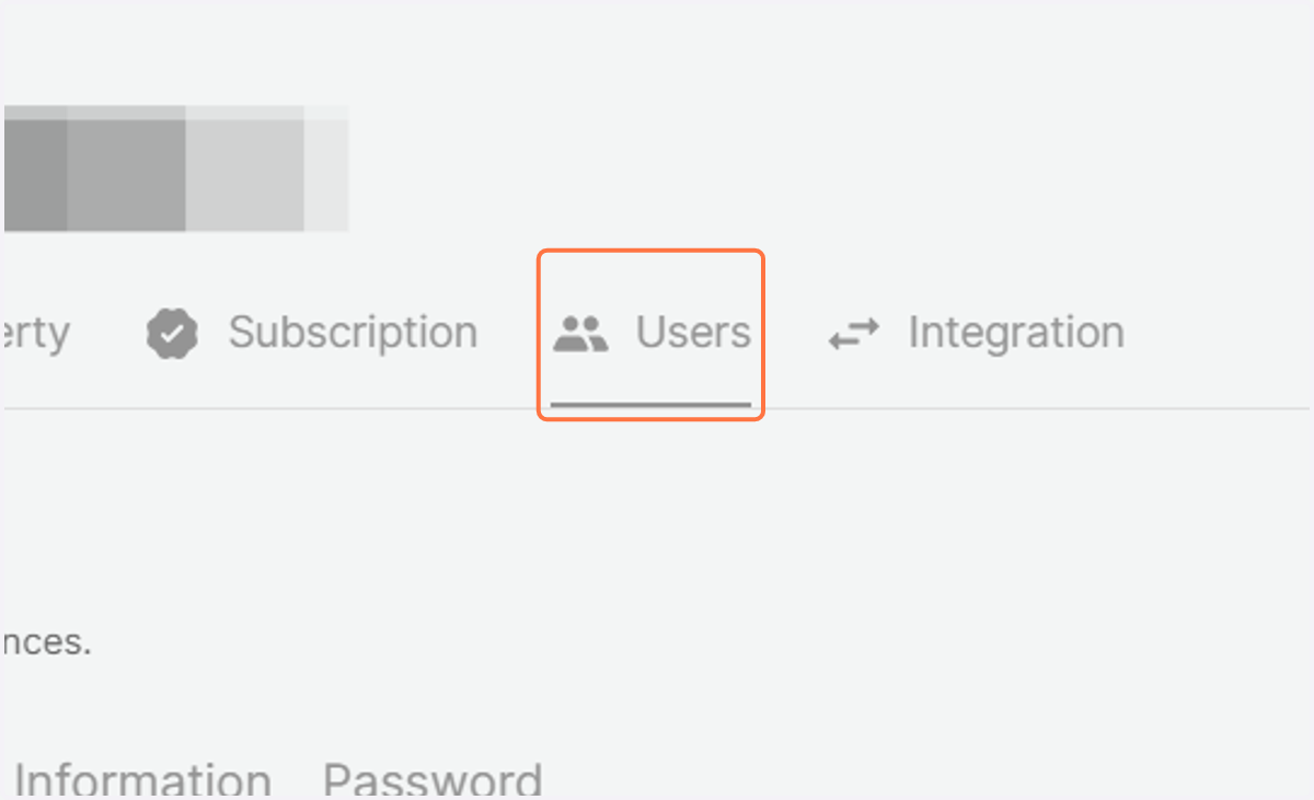 Click on Users.