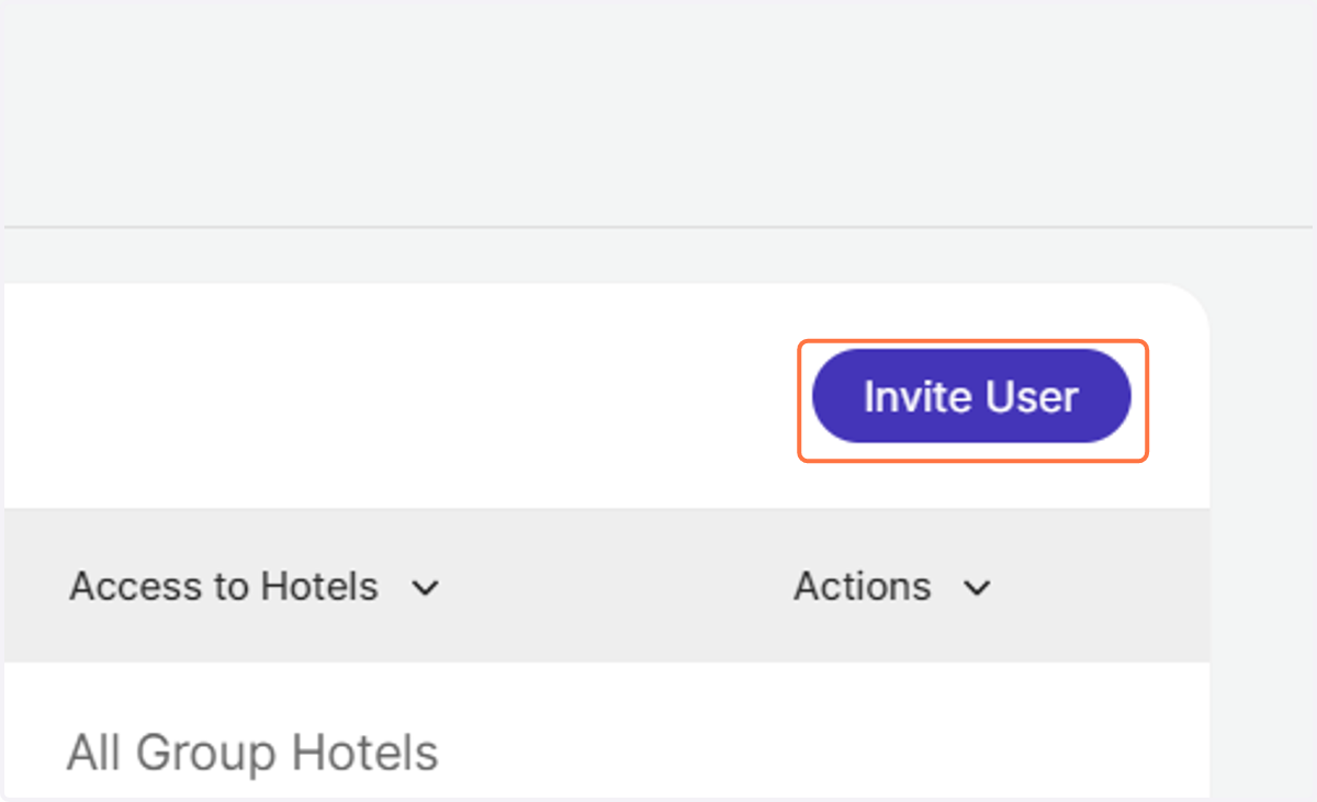 You shall now see a list of all authorised users. Click on 'Invite User' to add a new user.