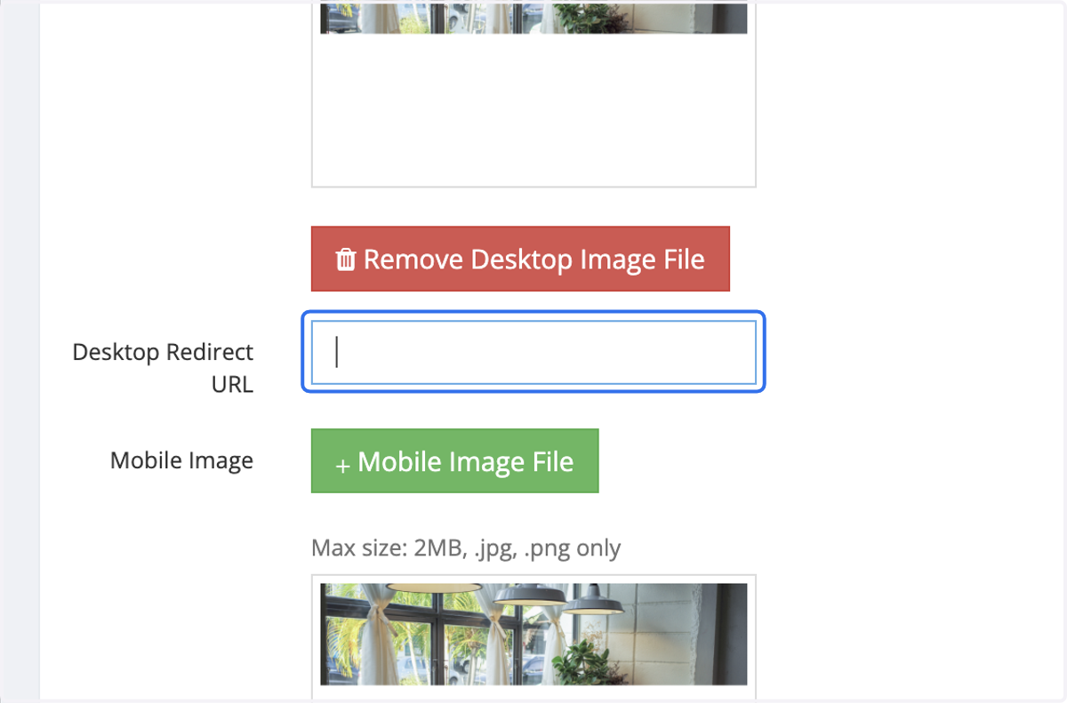 Insert Desktop Redirect URL