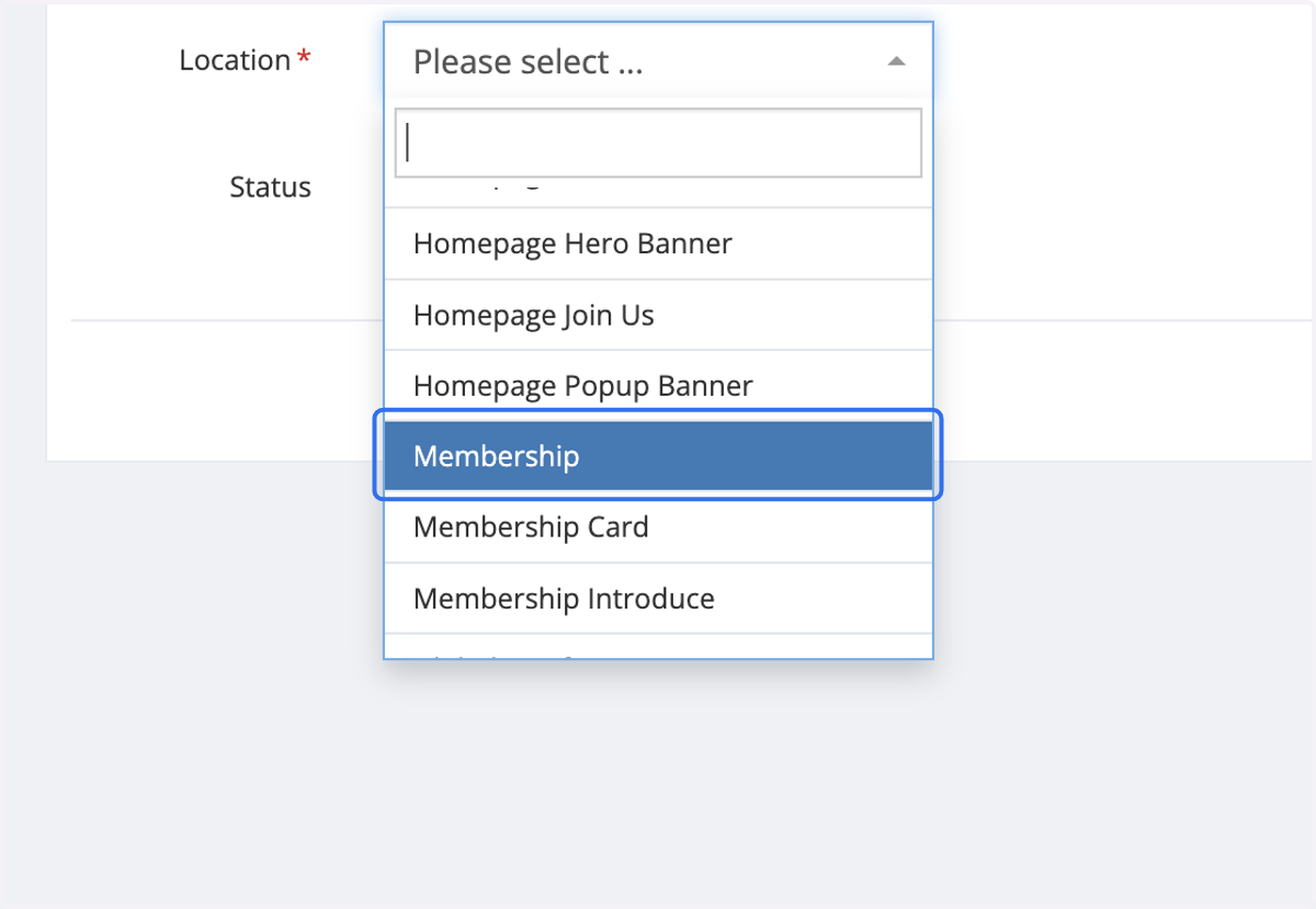 Click on Membership