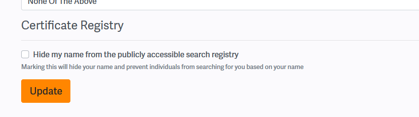 Click on Update