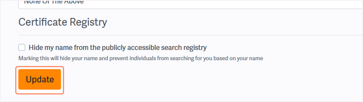 Click on Update