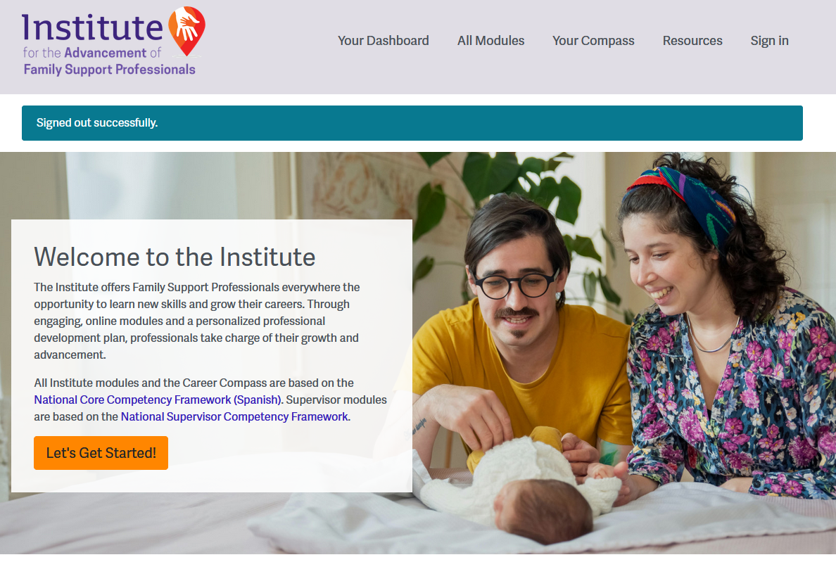 Click "Sign in" to get signed in to your Institute account