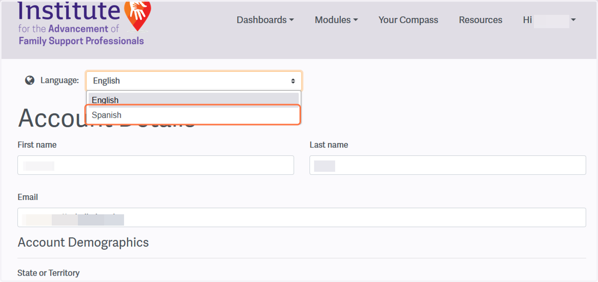Learners can now select their preferred language for taking quizzes and exams. This can be changed at any time.