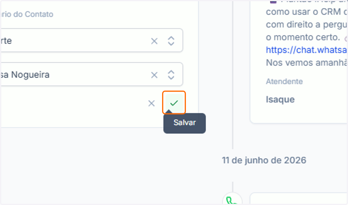 Clique em salvar