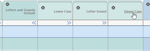 Click the title Upper Case to add all of the uppercase letters.