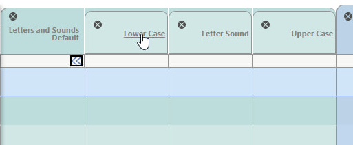 Click the title Lower Case to add all of the lowercase letters.