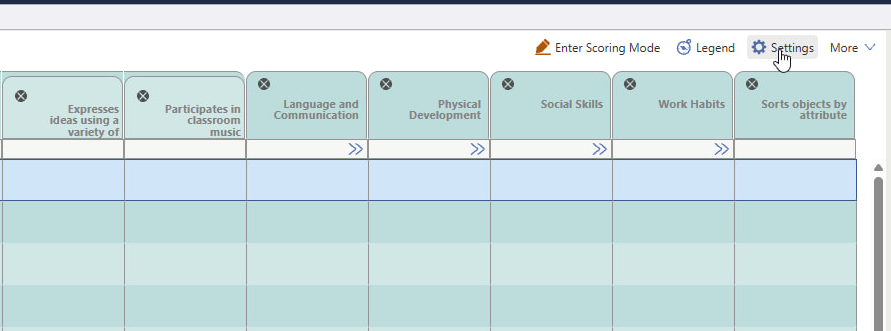 In your Gradesheet, Go to Settings