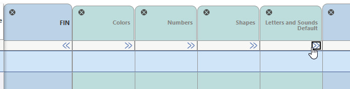 Click the arrows under Letters and Sounds Default to Expand.