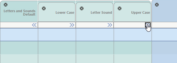 Click the Expand arrows to see all of the letter columns.
