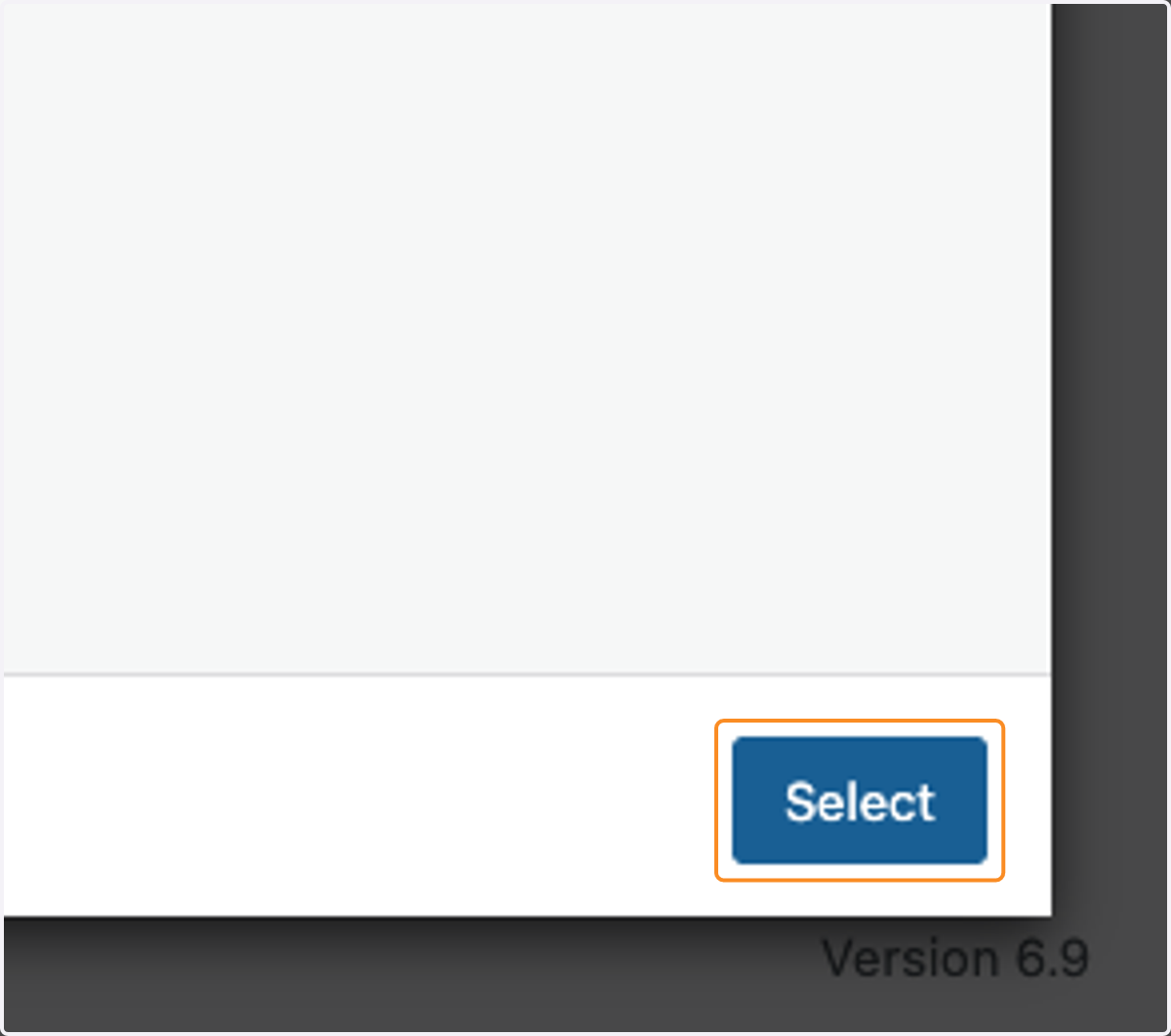 Click on the Select button in the bottom right corner to complete this step.