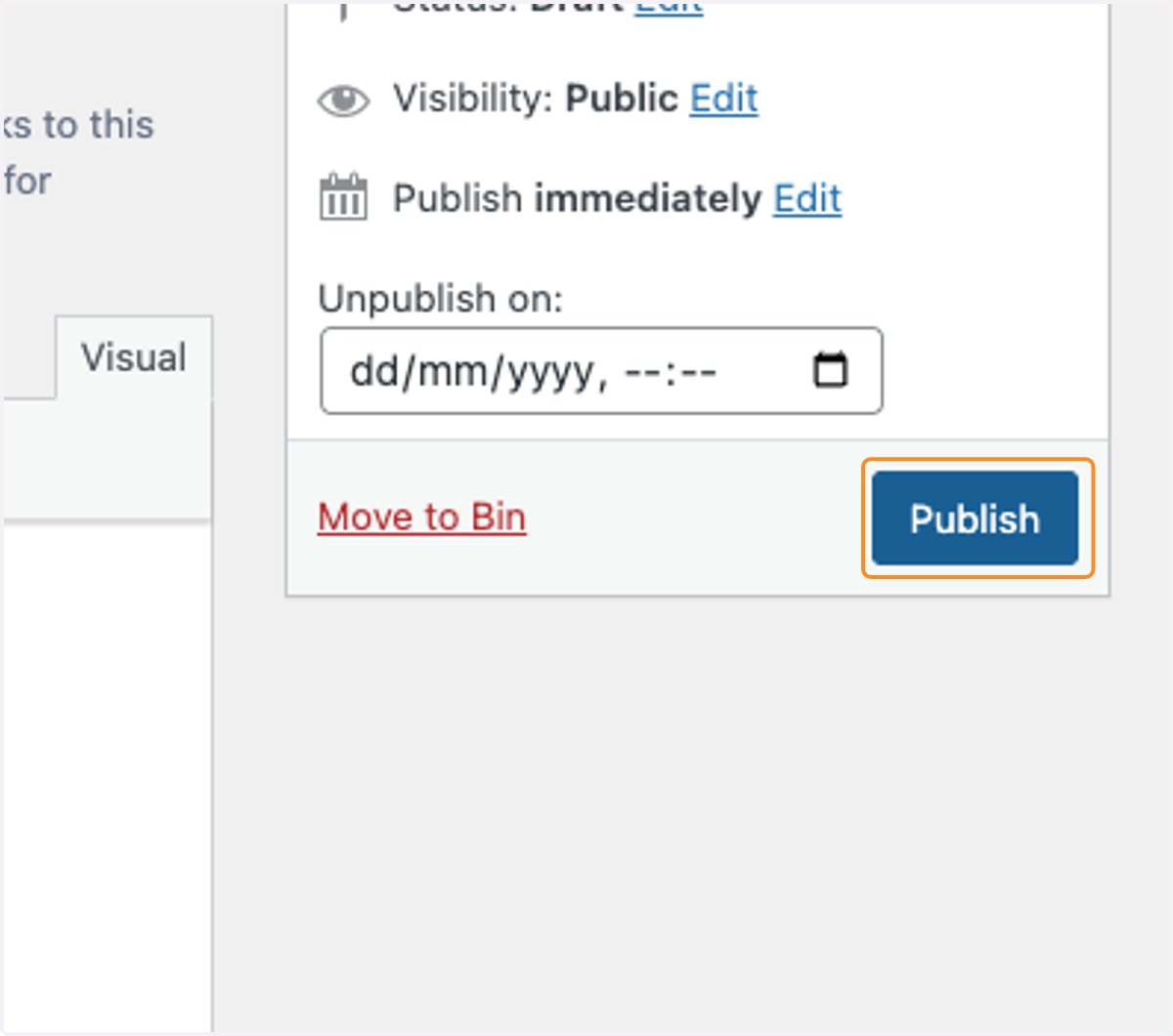 Click on Publish to make your alert visible on your website.