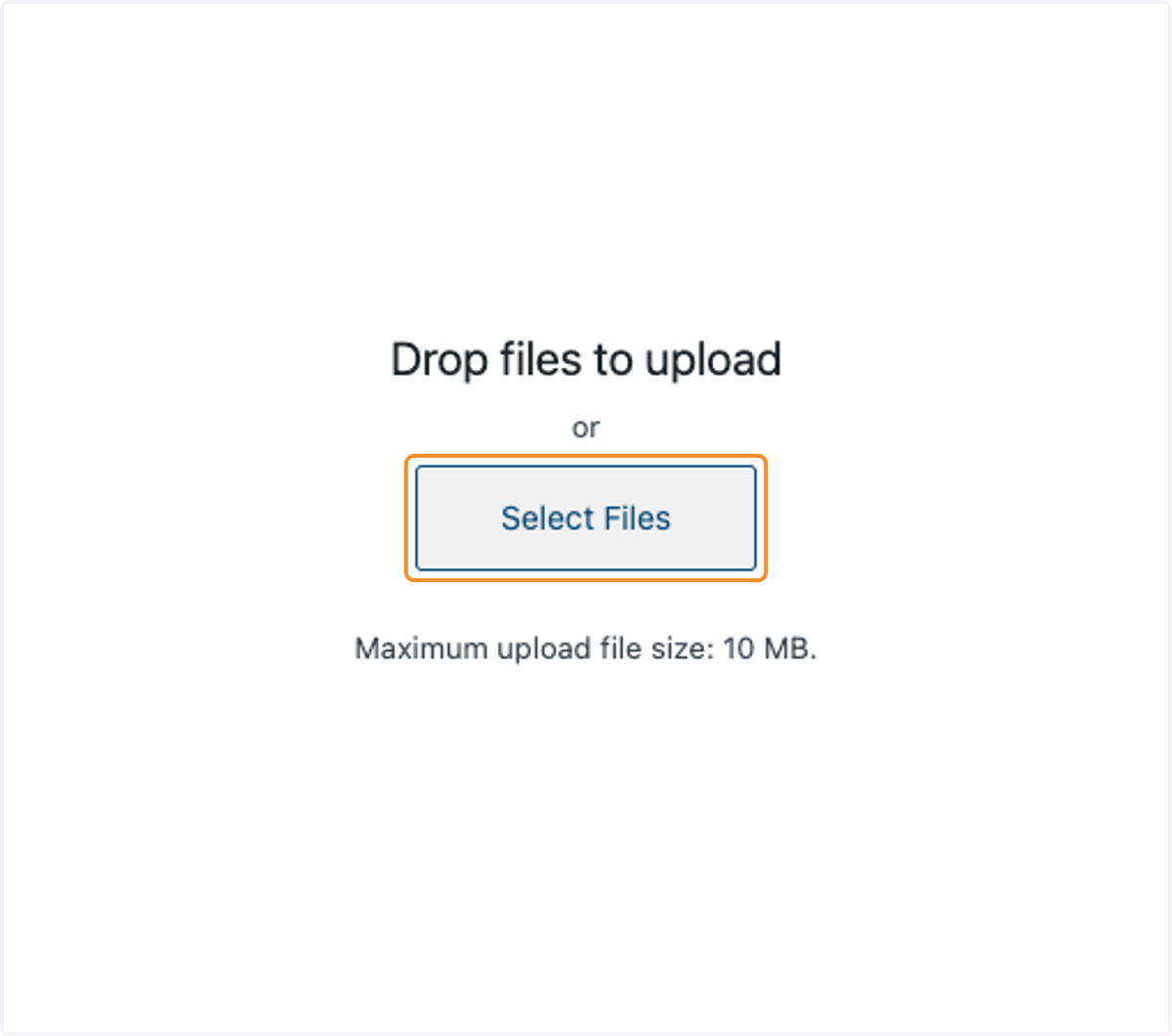 Click on the Select Files button