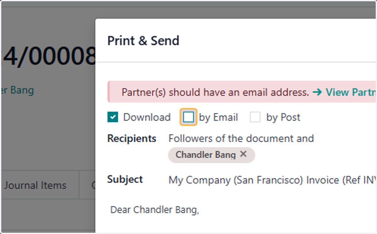 You may send invoices automatically by Email if you have the customer's email & details.