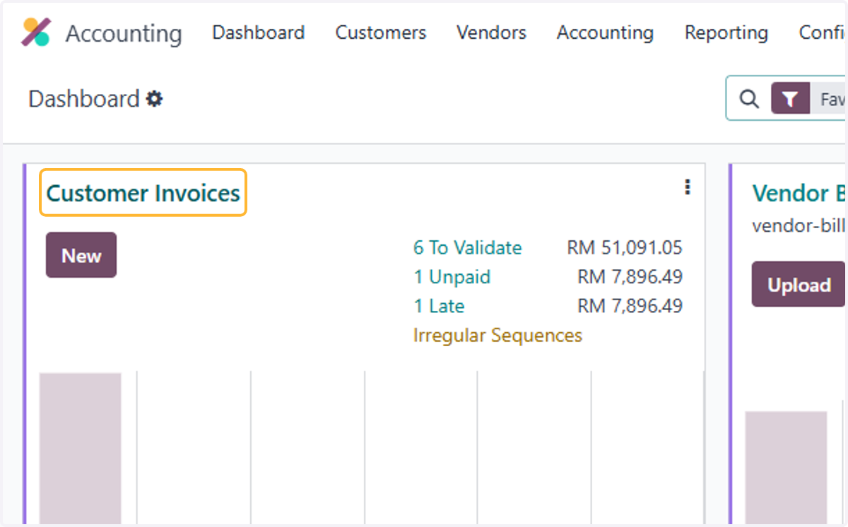 Click on Customer Invoices