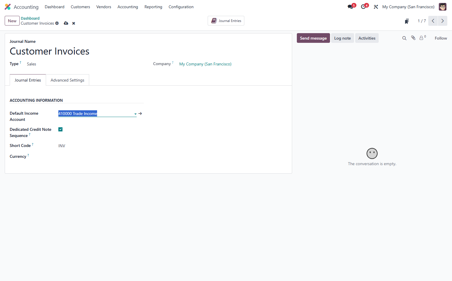 Click on Dashboard