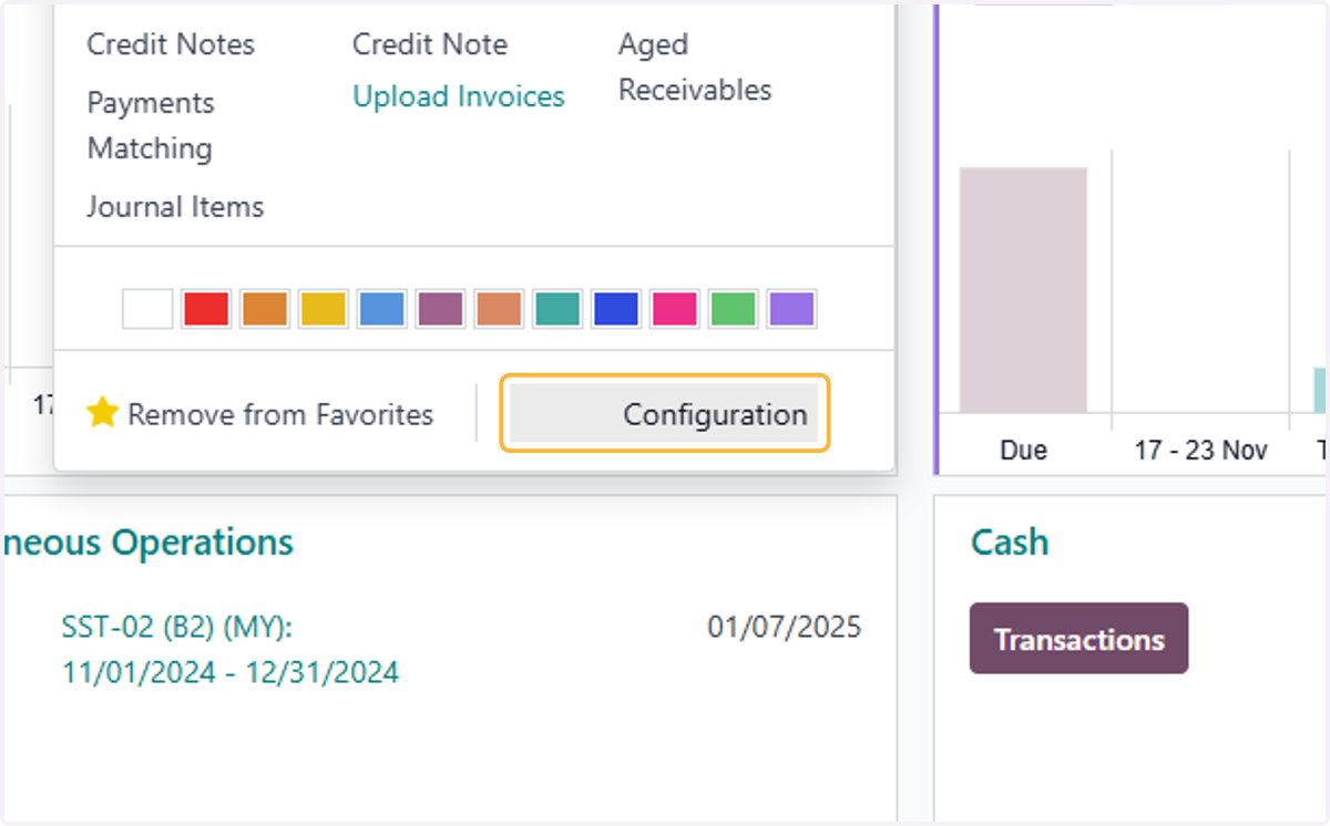 Click on Configuration