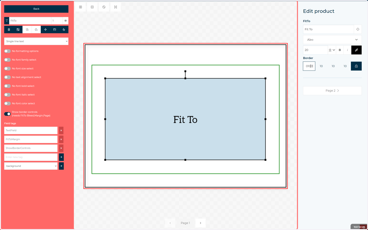 Locked border example