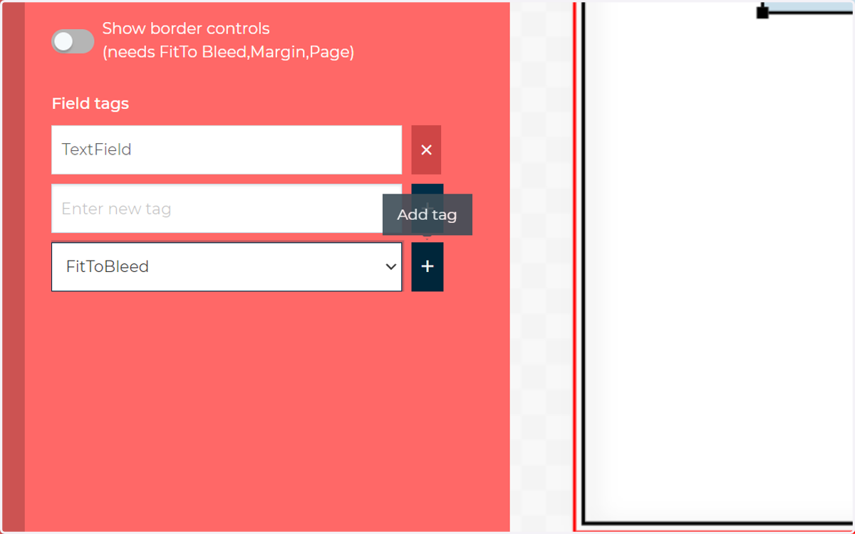 Add the FitToBleed field tag