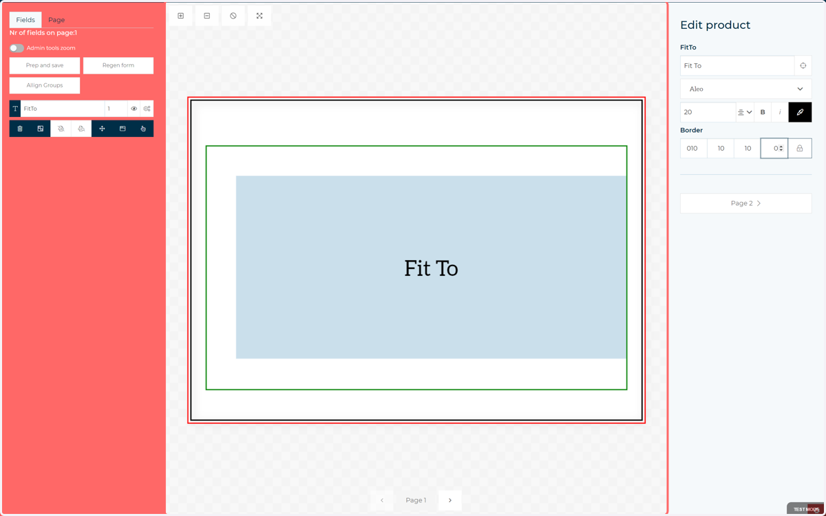 Unlocked border example