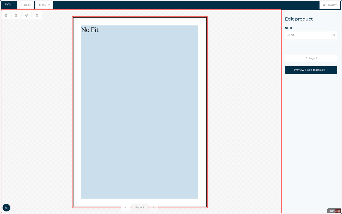 Let's take a look at an example of a field with a FitTo tag and one without