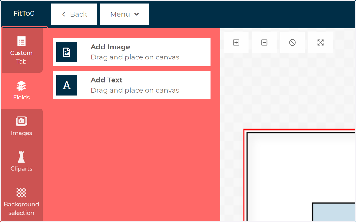 Click on Custom Tab