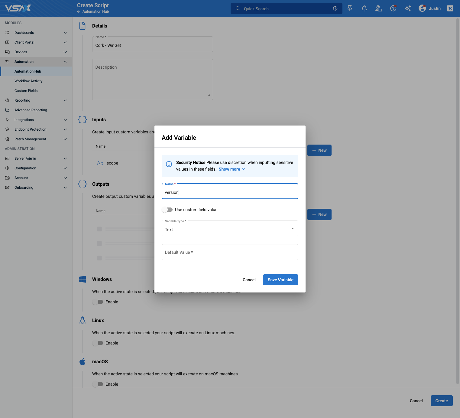 Paste text into input