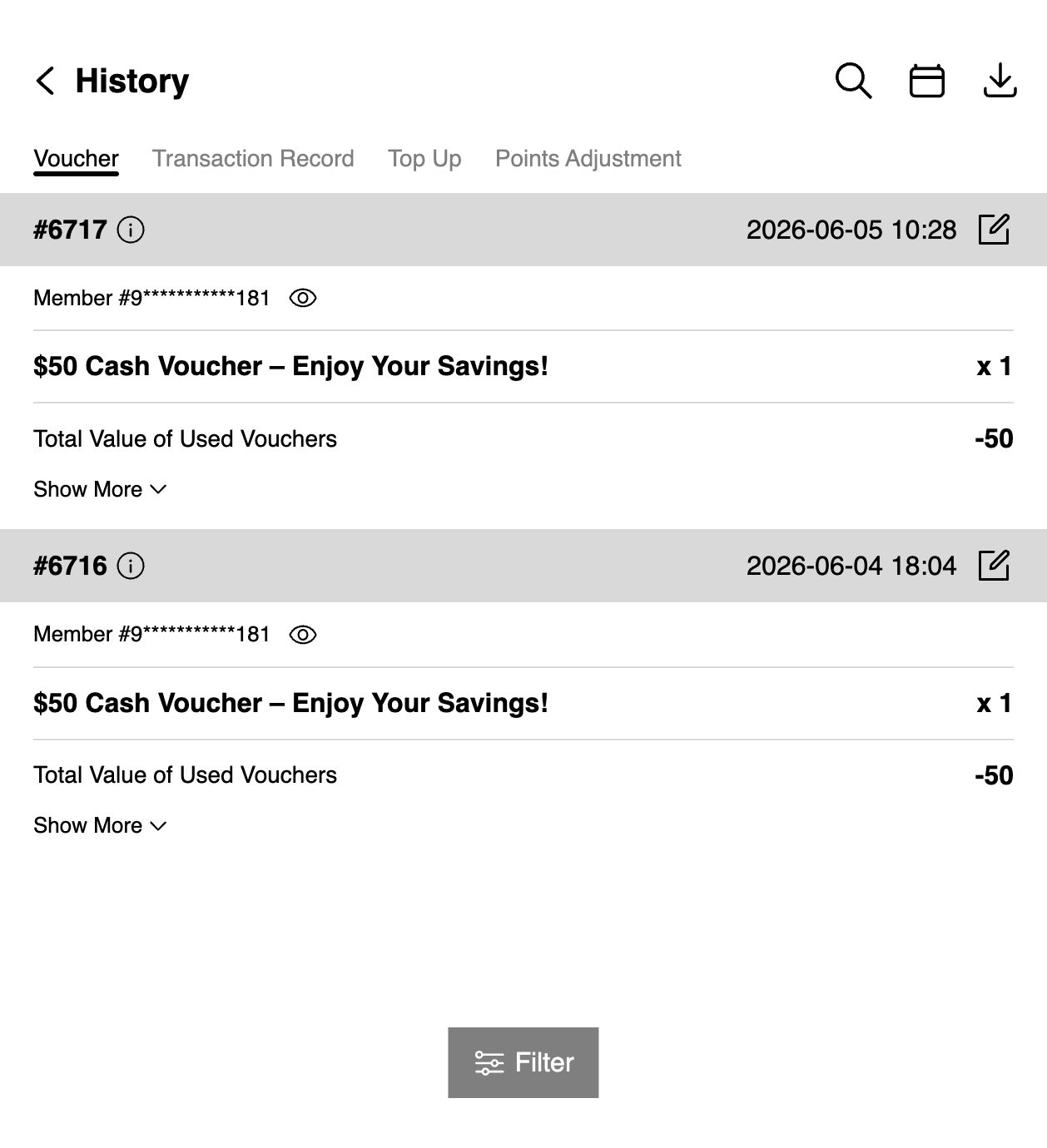 You may download any report based on your requirements