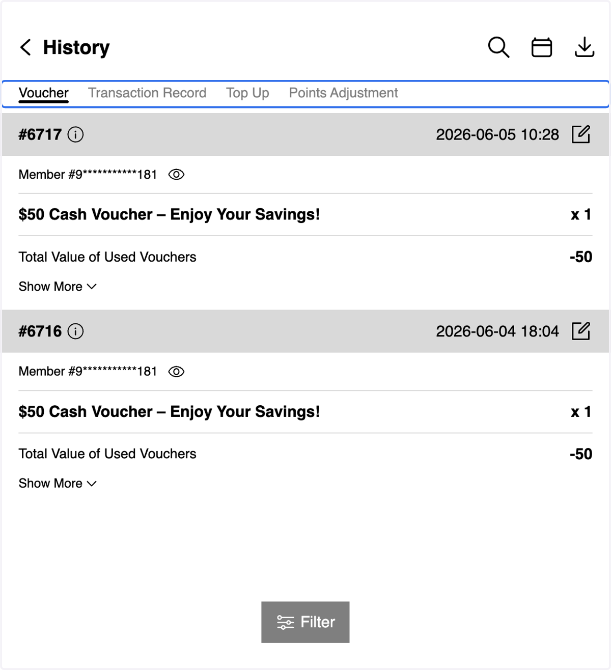You may download any report based on your requirements