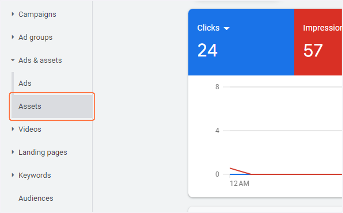 Click on Assets