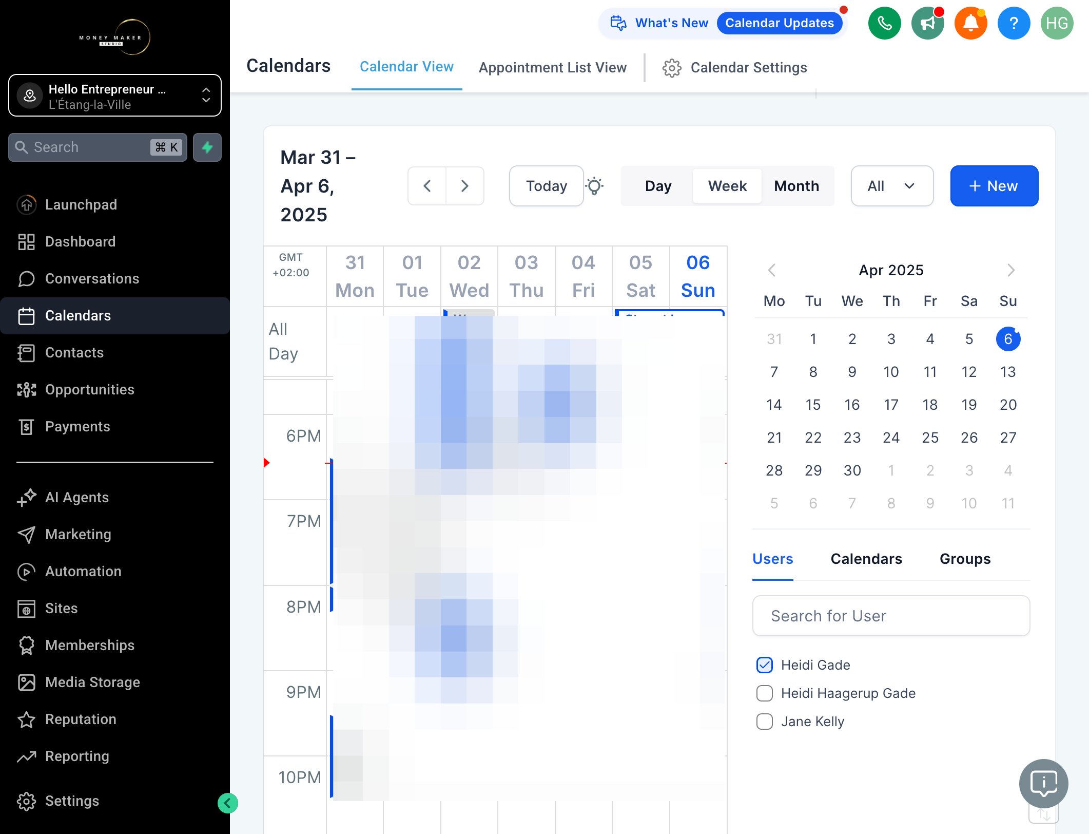 Klik på Calendar Settings
