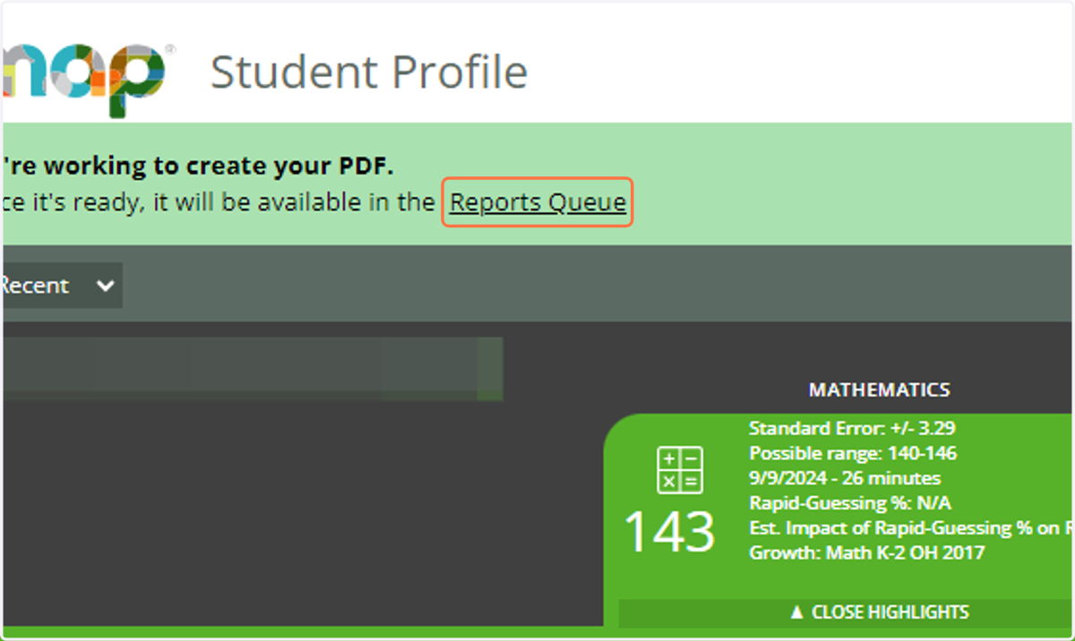 You will find the reports in the Reports Queue