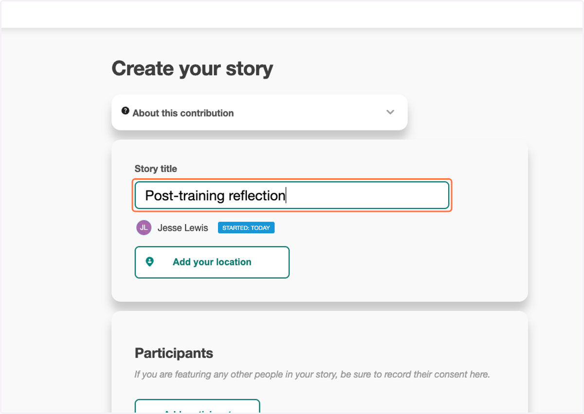 Create a clear title to help inform viewers of the stories contents