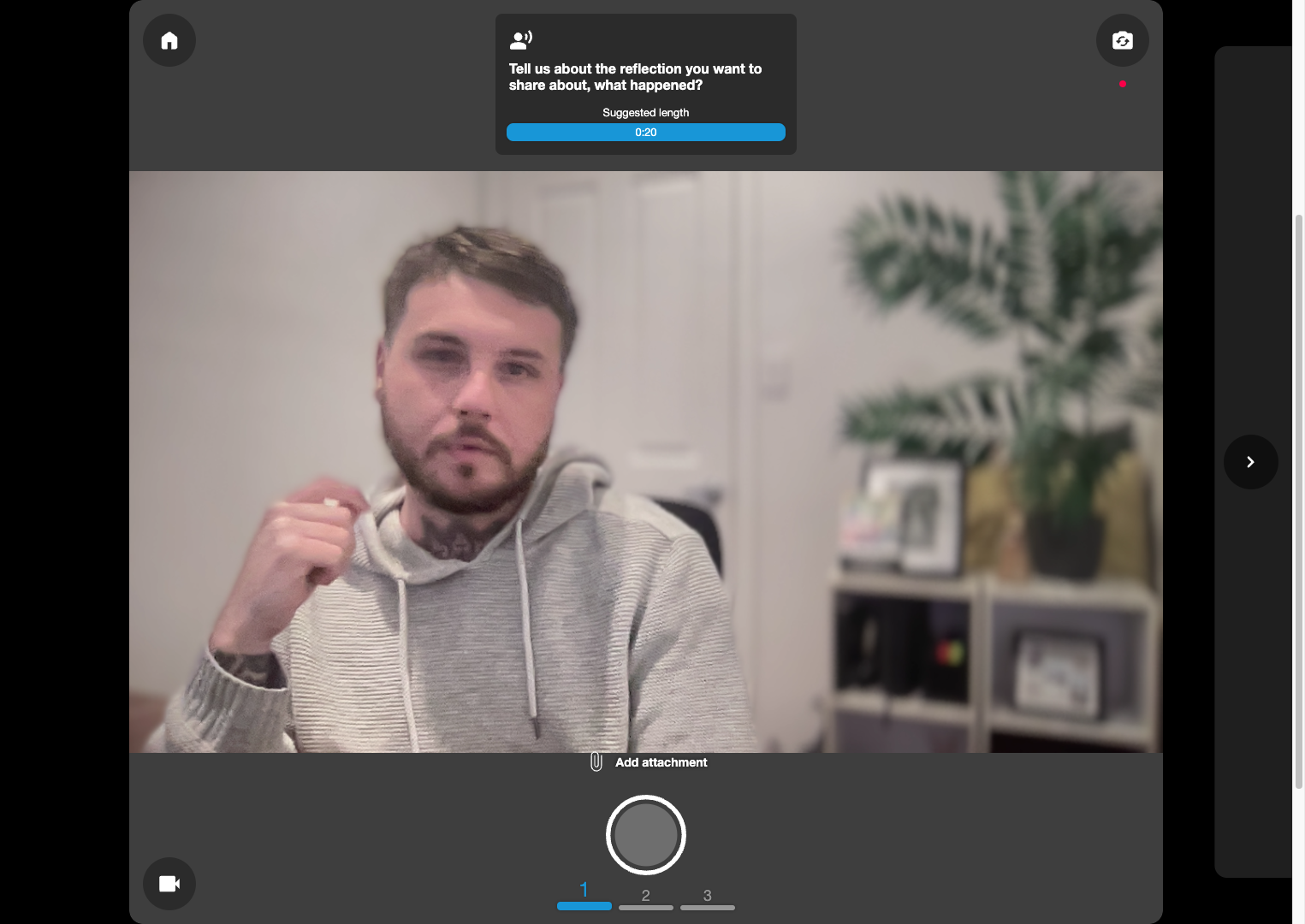 A suggested timer to ensure you know how long you have been speaking